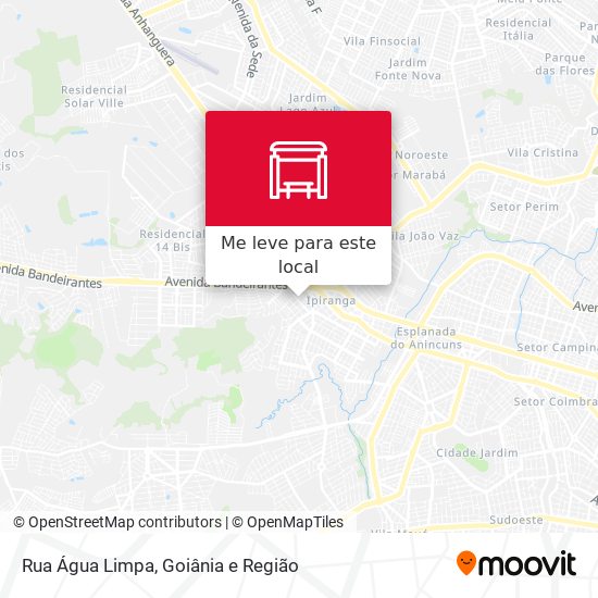 Rua Água Limpa mapa