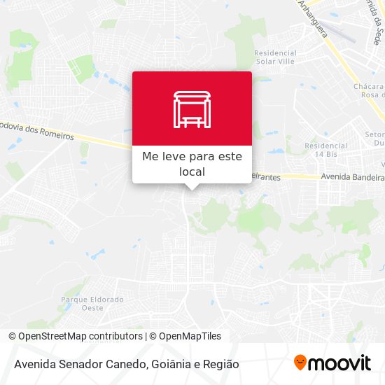 Avenida Senador Canedo mapa