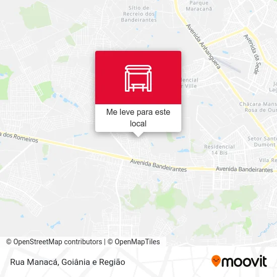 Rua Manacá mapa