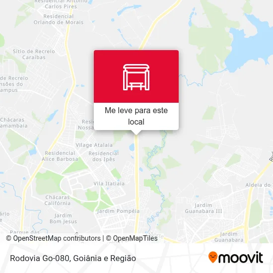 Rodovia Go-080 mapa