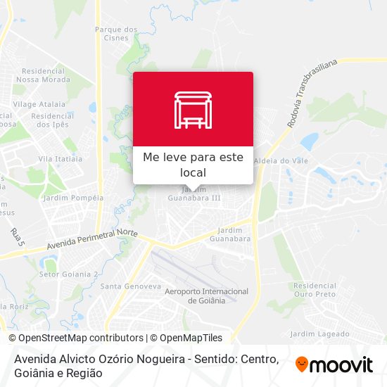 Avenida Alvicto Ozório Nogueira - Sentido: Centro mapa
