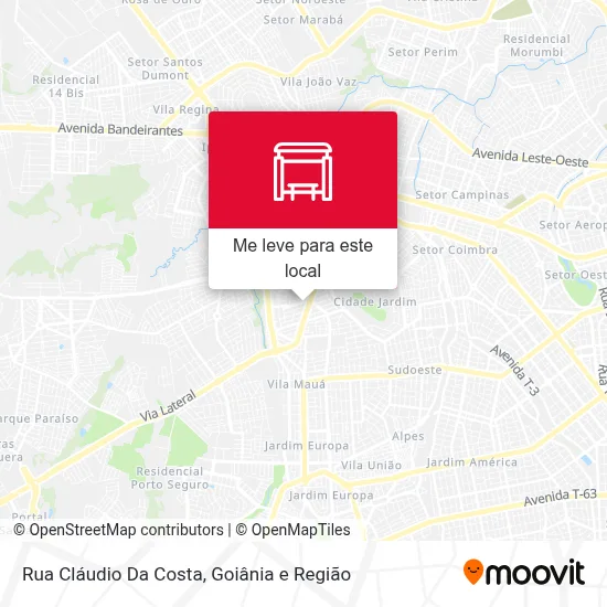 Rua Cláudio Da Costa mapa