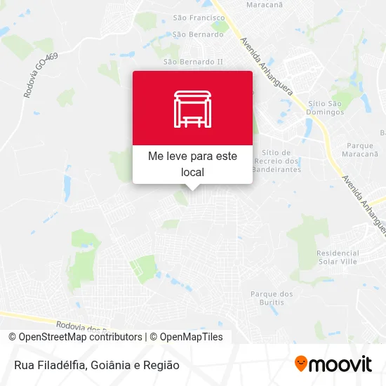 Rua Filadélfia mapa