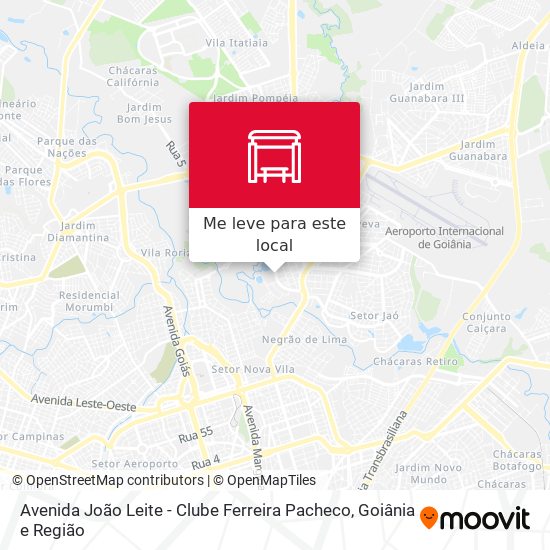 Avenida João Leite - Clube Ferreira Pacheco mapa