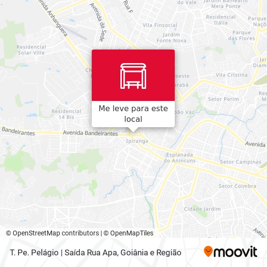 T. Pe. Pelágio | Saída Rua Apa mapa