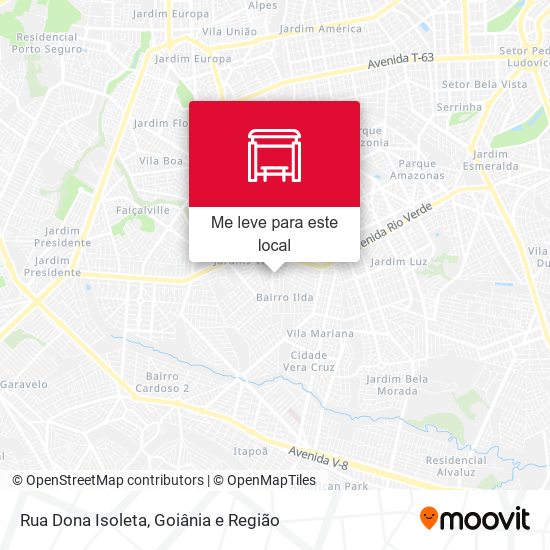 Rua Dona Isoleta mapa