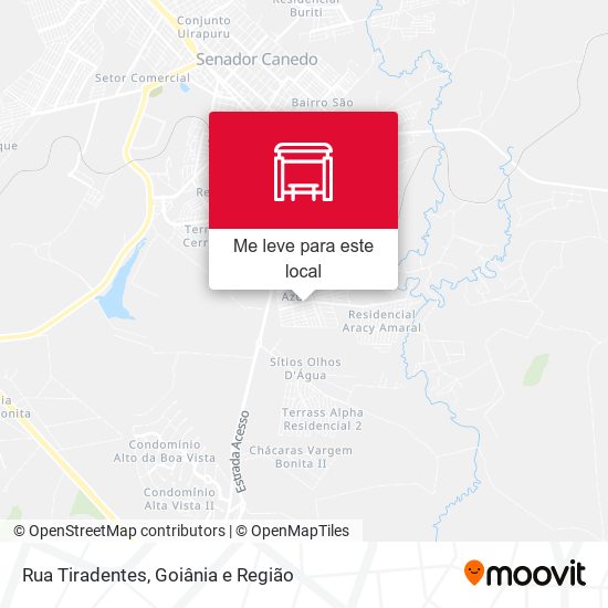 Rua Tiradentes mapa