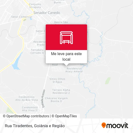 Rua Tiradentes mapa