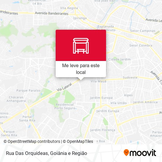 Rua Das Orquídeas mapa
