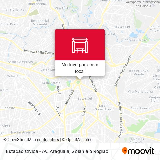 Estação Cívica - Av. Araguaia mapa