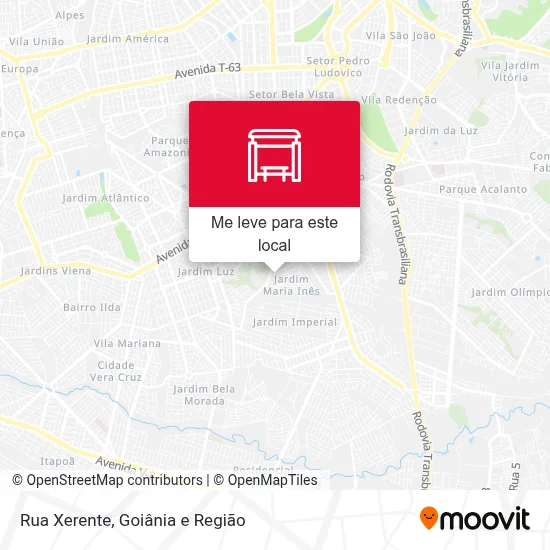 Rua Xerente mapa