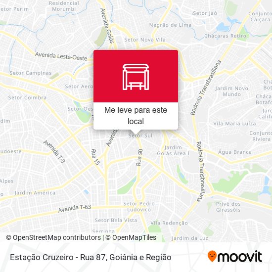 Estação Cruzeiro - Rua 87 mapa