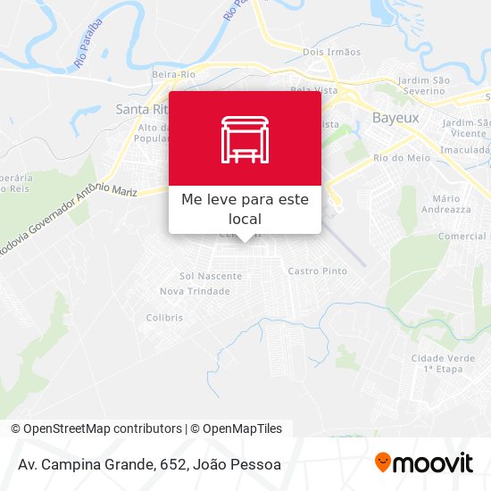 Av. Campina Grande, 652 mapa