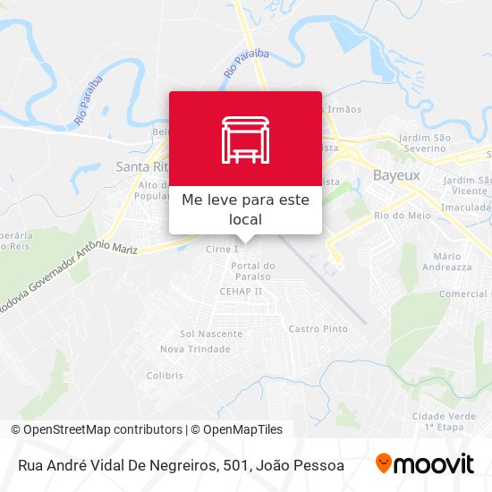 Rua André Vidal De Negreiros, 501 mapa