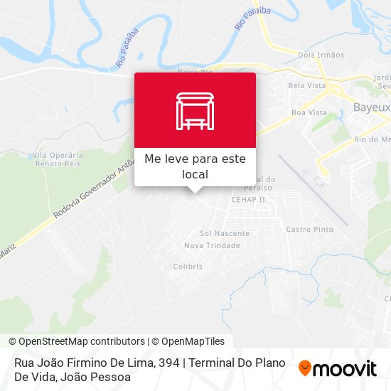 Rua João Firmino De Lima, 394 | Terminal Do Plano De Vida mapa