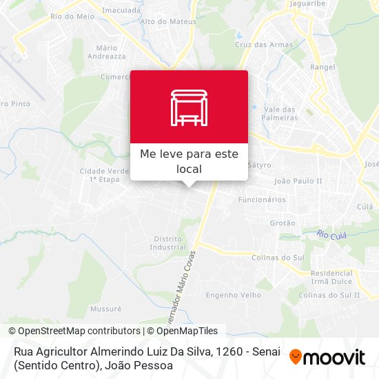 Rua Agricultor Almerindo Luiz Da Silva, 1260 - Senai (Sentido Centro) mapa