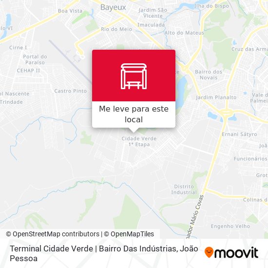 Terminal Cidade Verde | Bairro Das Indústrias mapa