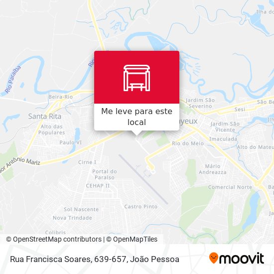 Rua Francisca Soares, 639-657 mapa