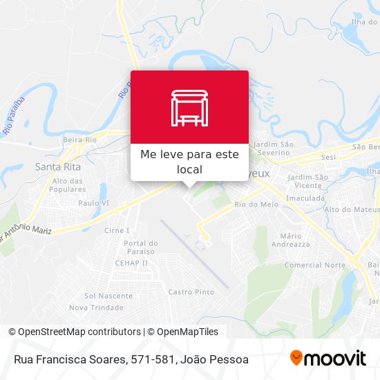 Rua Francisca Soares, 571-581 mapa