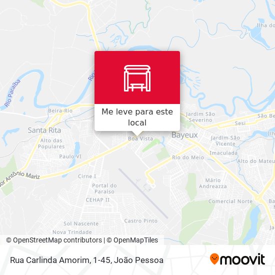 Rua Carlinda Amorim, 1-45 mapa