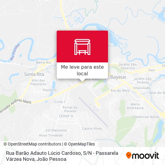 Rua Barão Adauto Lúcio Cardoso, S / N -  Passarela Várzea Nova mapa