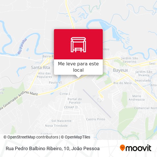 Rua Pedro Balbino Ribeiro, 10 mapa