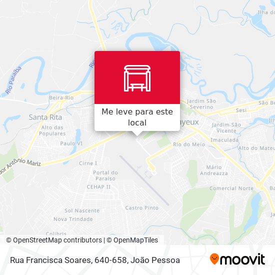 Rua Francisca Soares, 640-658 mapa