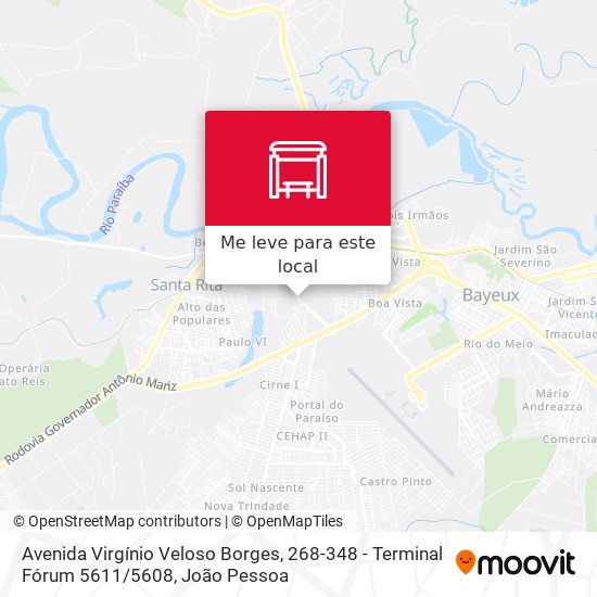Avenida Virgínio Veloso Borges, 268-348 - Terminal Fórum 5611 / 5608 mapa
