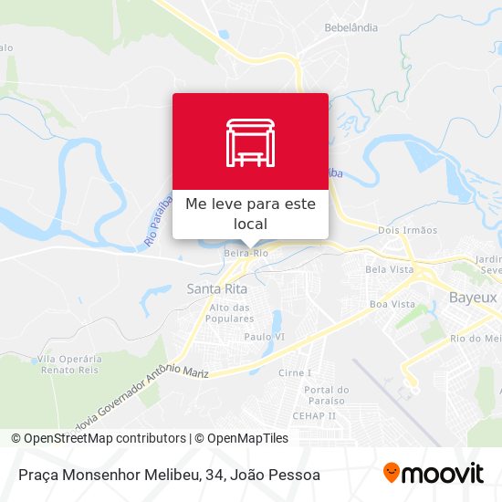 Praça Monsenhor Melibeu, 34 mapa