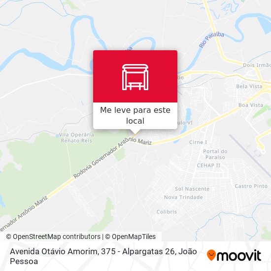 Avenida Otávio Amorim, 375 - Alpargatas 26 mapa