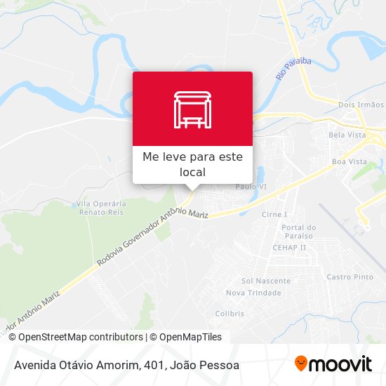 Avenida Otávio Amorim, 401 mapa