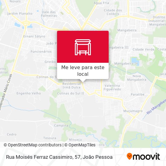 Rua Moisés Ferraz Cassimiro, 57 mapa