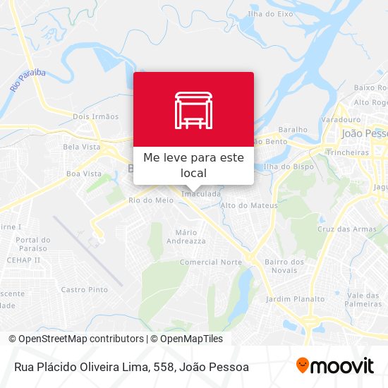 Rua Plácido Oliveira Lima, 558 mapa