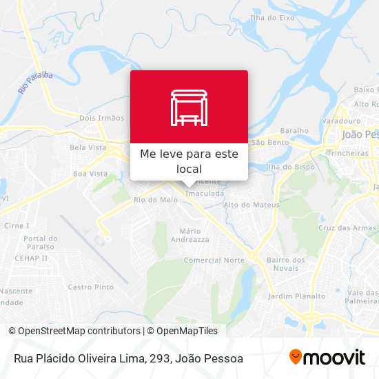 Rua Plácido Oliveira Lima, 293 mapa