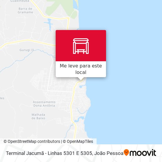 Terminal Jacumã - Linhas 5301 E 5305 mapa