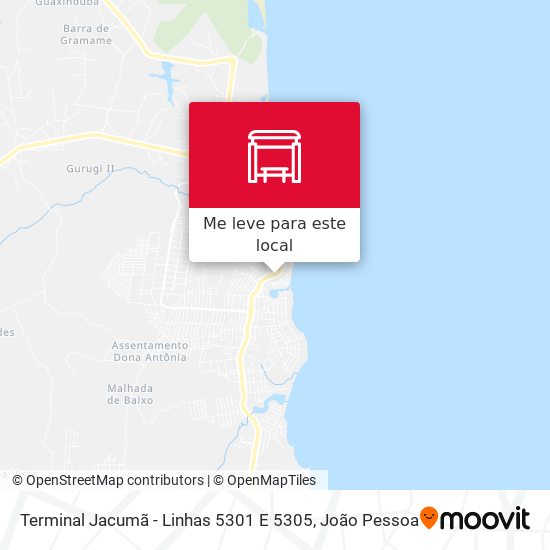 Terminal Jacumã - Linhas 5301 E 5305 mapa