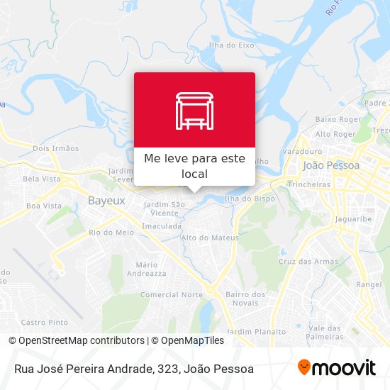 Rua José Pereira Andrade, 323 mapa