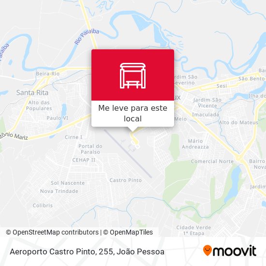 Aeroporto Castro Pinto, 255 mapa
