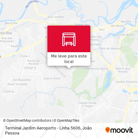 Terminal Jardim Aeroporto - Linha 5606 mapa