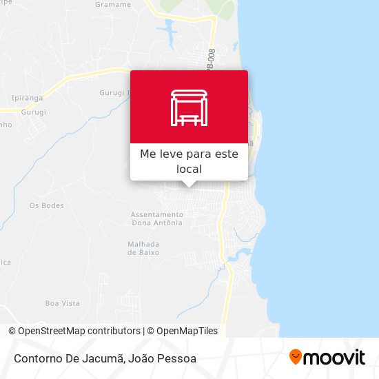 Contorno De Jacumã mapa