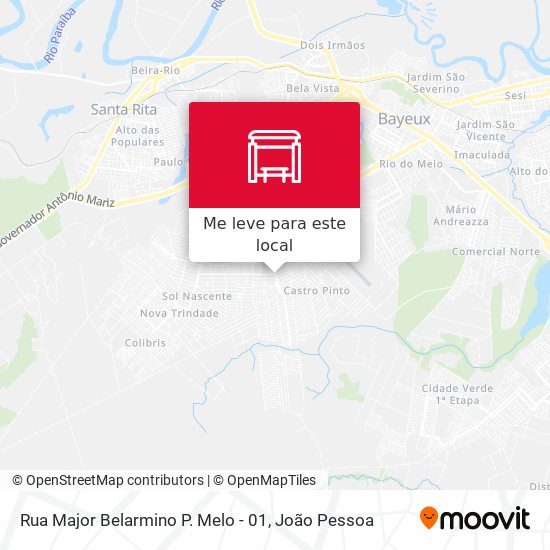 Rua Major Belarmino P. Melo - 01 mapa