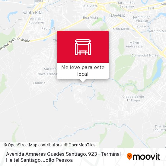 Avenida Amneres Guedes Santiago, 923 - Terminal Heitel Santiago mapa