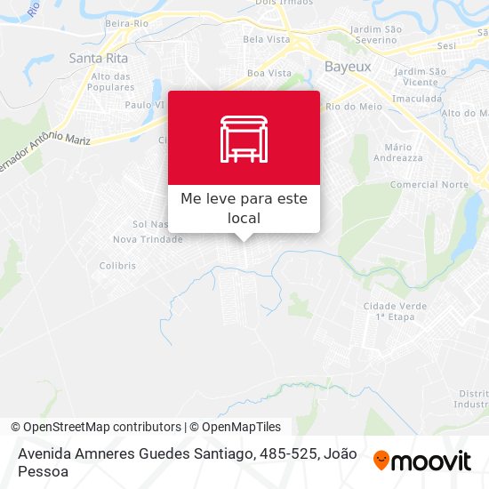 Avenida Amneres Guedes Santiago, 485-525 mapa
