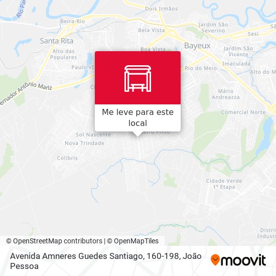 Avenida Amneres Guedes Santiago, 160-198 mapa