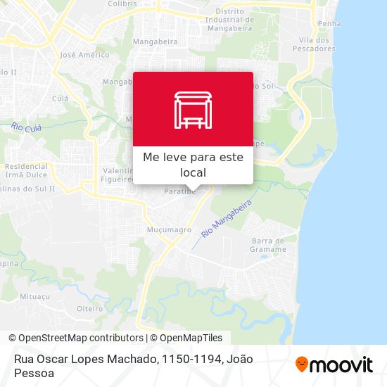 Rua Oscar Lopes Machado, 1150-1194 mapa