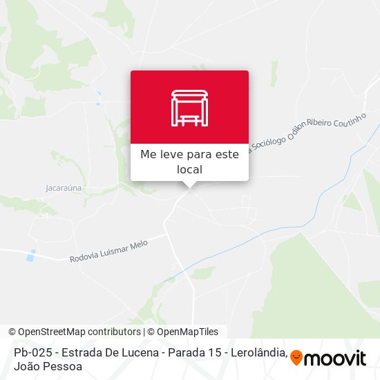 Pb-025 - Estrada De Lucena - Parada 15 - Lerolândia mapa