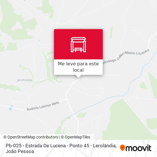 Pb-025 - Estrada De Lucena - Ponto 45 - Lerolândia mapa