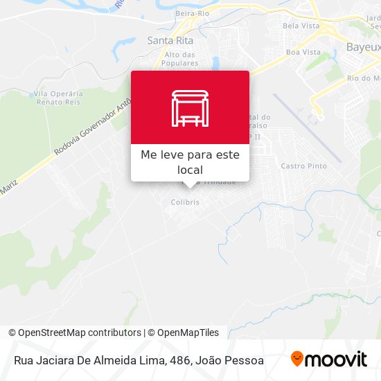 Rua Jaciara De Almeida Lima, 486 mapa