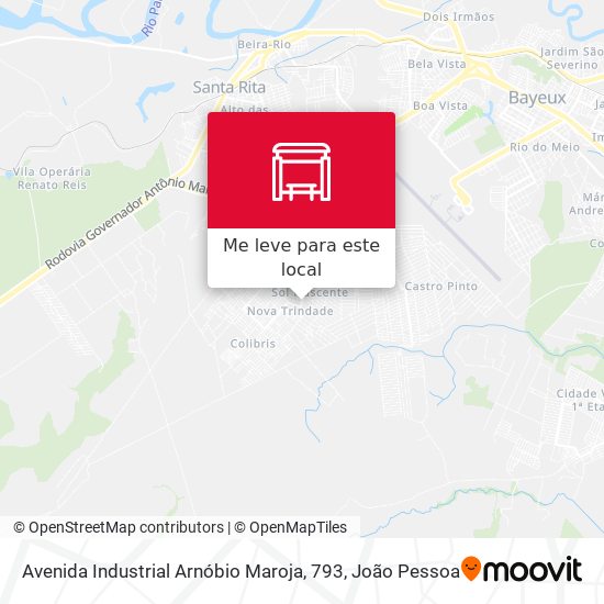 Avenida Industrial Arnóbio Maroja, 793 mapa