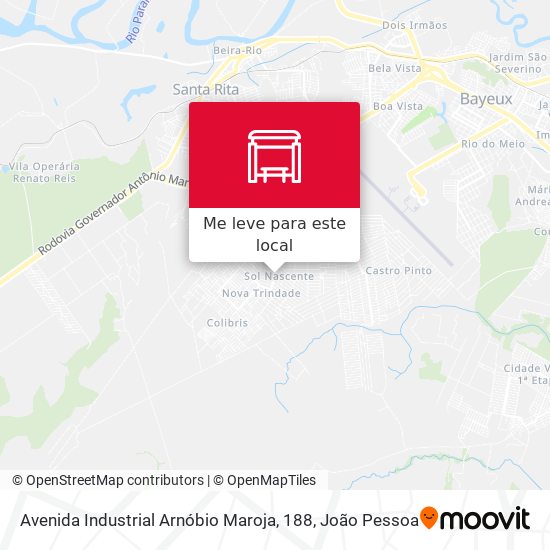 Avenida Industrial Arnóbio Maroja, 188 mapa